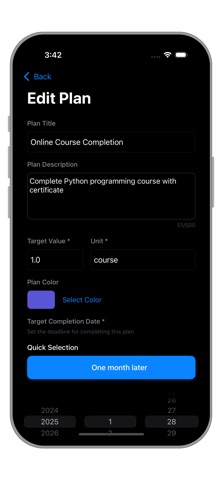 Year Plan Tracker-Goal manager のスクリーンショット
