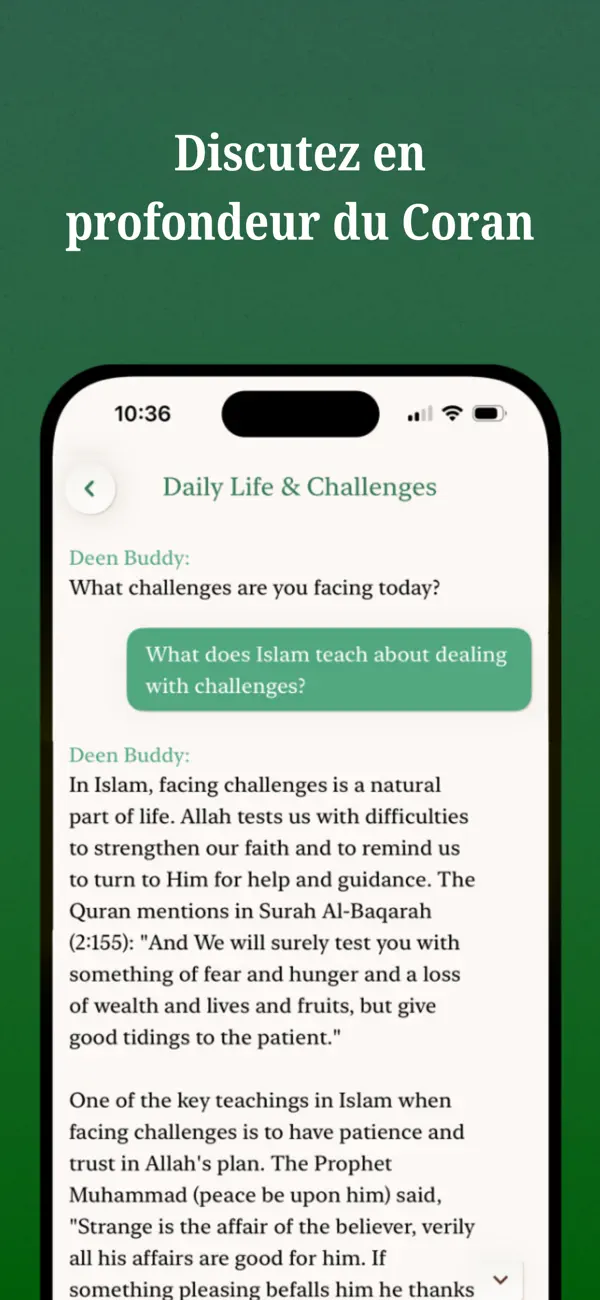Screenshot #3 pour Deen Buddy – Chat Coranique