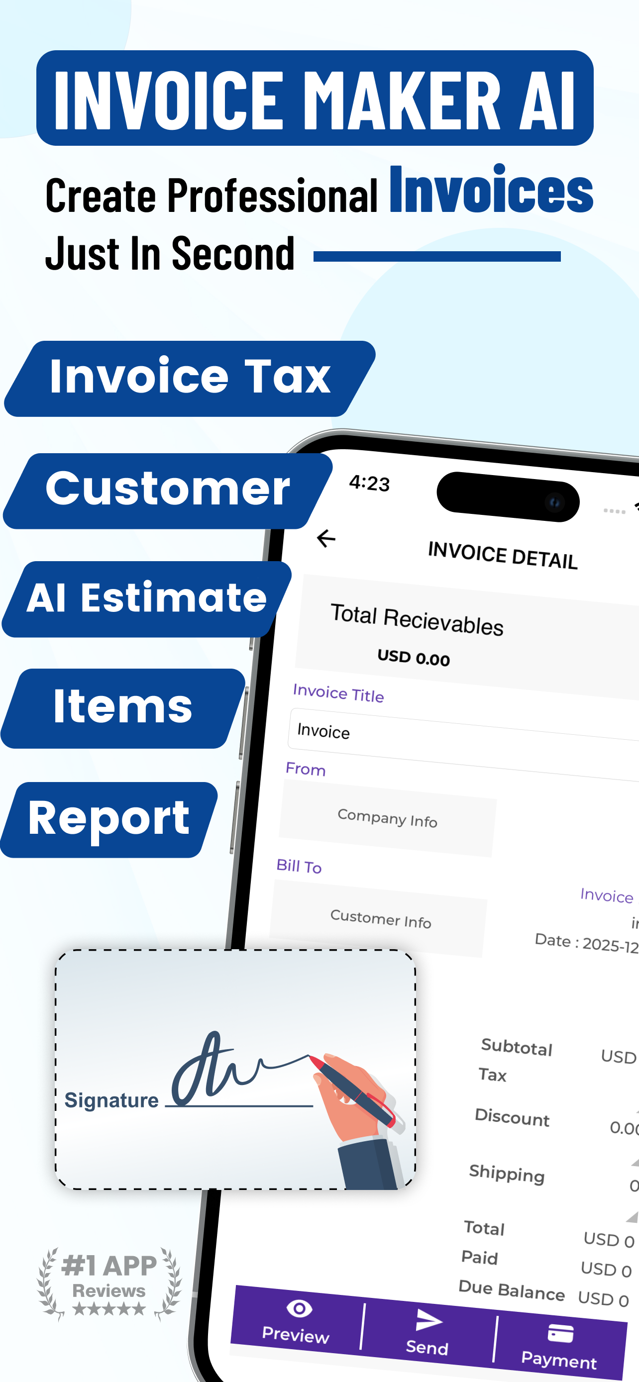 Invoice Maker-Estimate Receipt