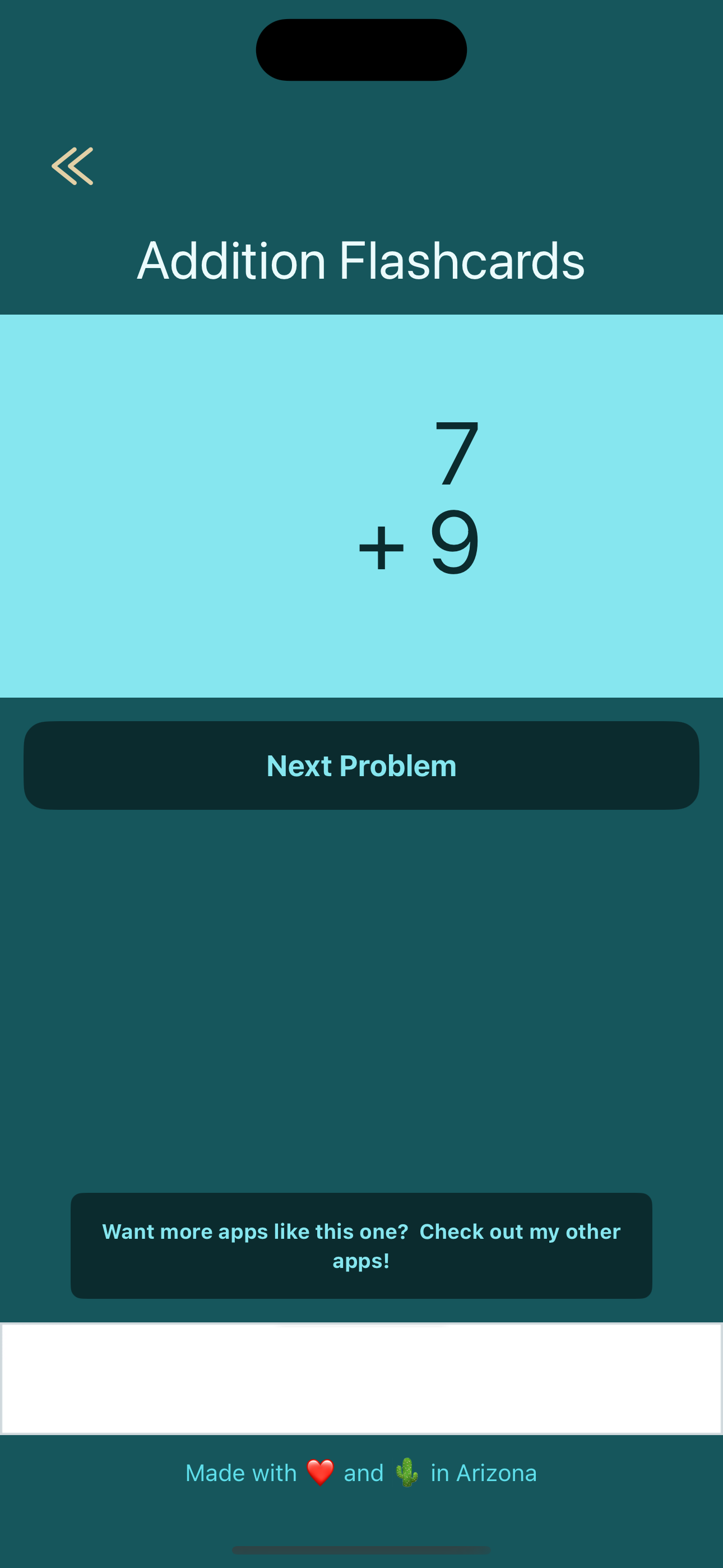 Addition Math Flashcards