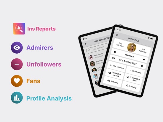Unfollow Tracker Ins Reports iPad screenshot 7 - Social Networking app