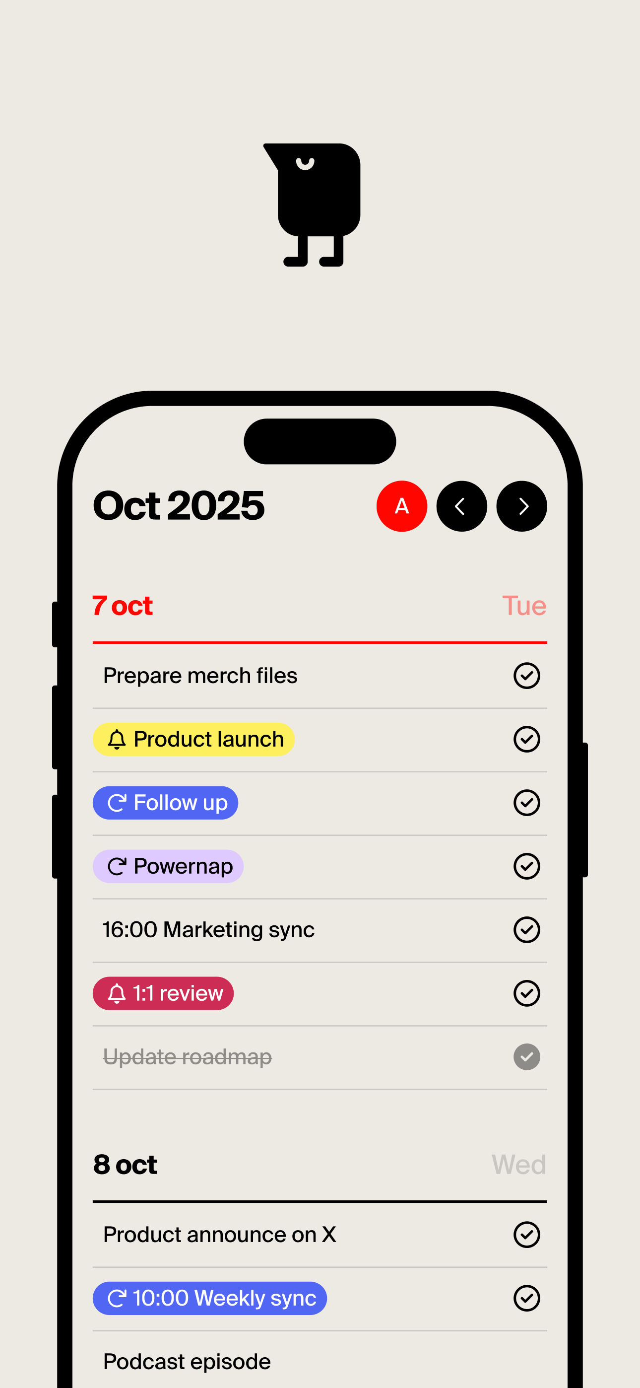 Tweek: Minimal Weekly Planner