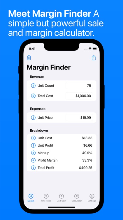 Margin Finder: Sale Calculator