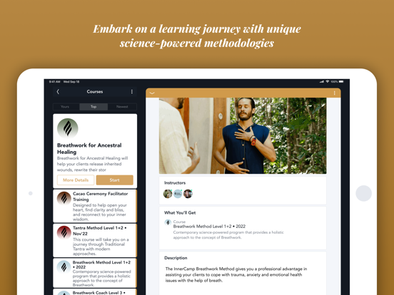 InnerCamp Community iPad screenshot 2 - Lifestyle app