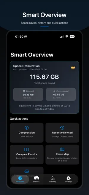 Photos Slim-Photo Cleaner&Map screenshot 2