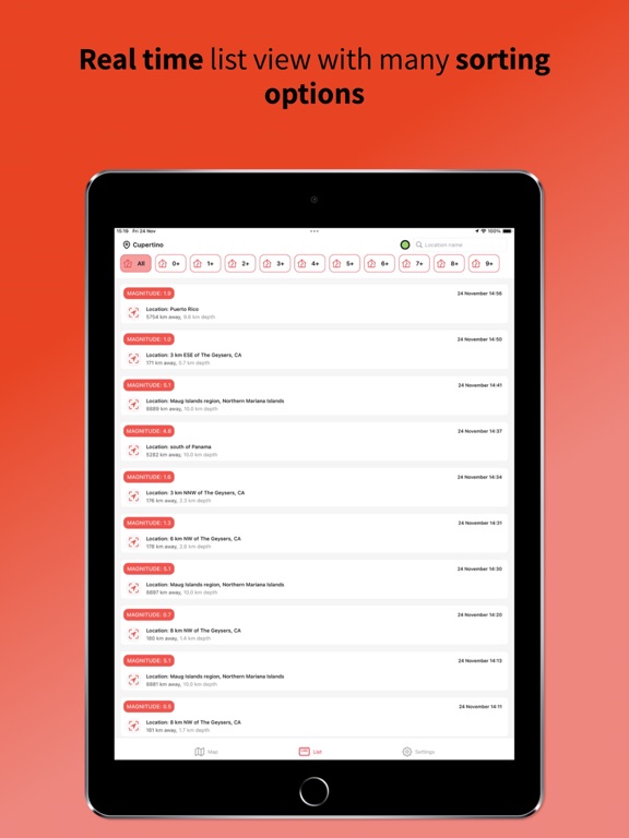 Earthquake Hub iPad screenshot 7 - Weather app