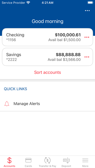 e-FNB Mobile Banking Screenshot