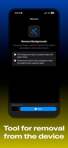 AlphaTrim iPhone screenshot