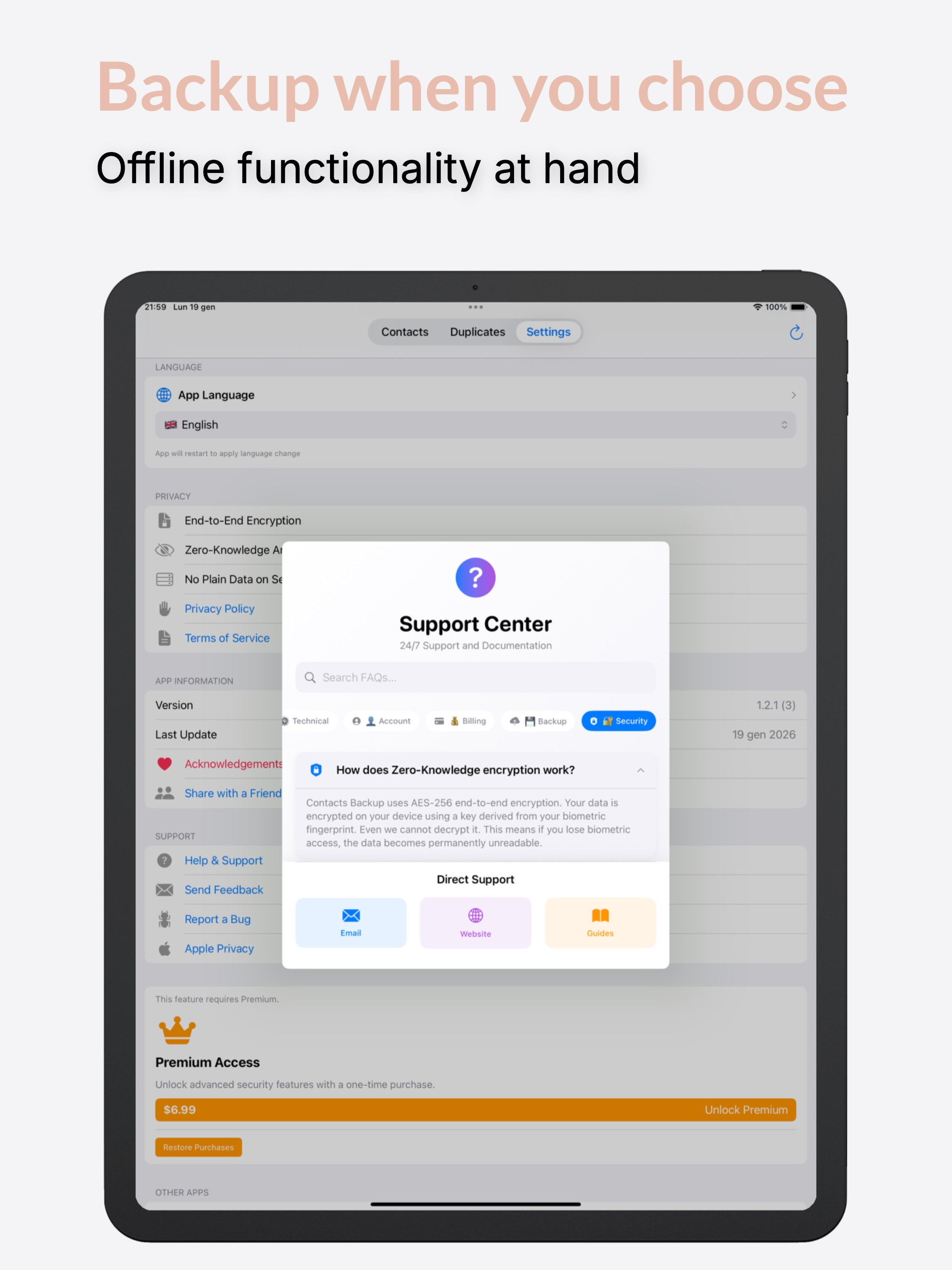 Contacts Backups screenshot 14