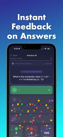 SAT 2025 Math Prep Questions iPhone screenshot
