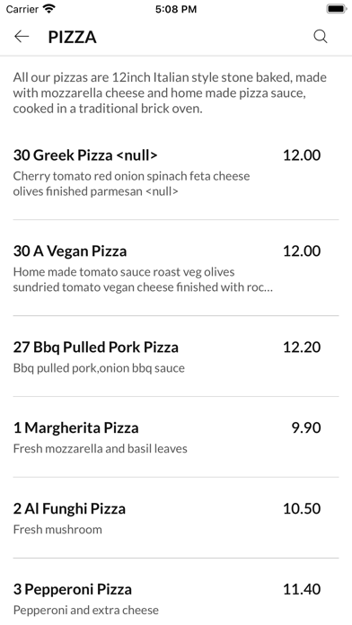 Casa Della Pizza. Screenshot