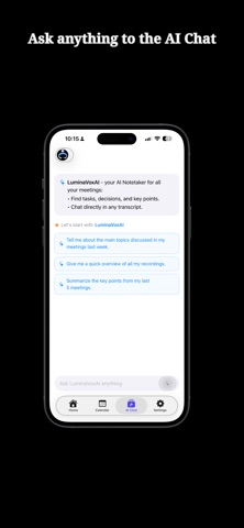 LuminaVoxAI-Notetaker AI iPhone screenshot
