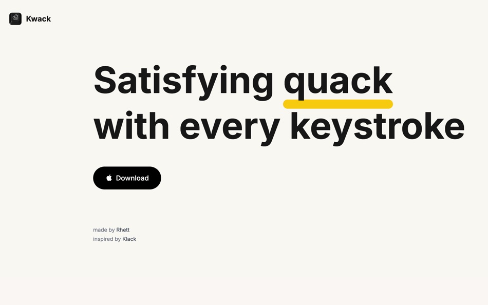 Kwack (macOS) Bởi: Rhett Owen Kwack (macOS) Bởi: Rhett Owen