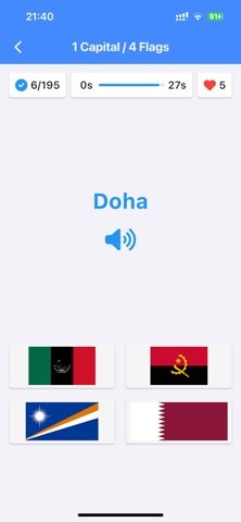 World Flags-Dictionary, Quiz Screenshot 10 of 10