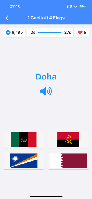 World Flags-Dictionary, Quiz Screenshot 10 of 10
