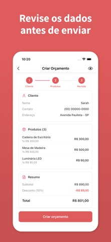Orçamentos em PDF - Orçafy screenshot