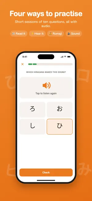 Kanapup: hiragana and katakana screenshot 3