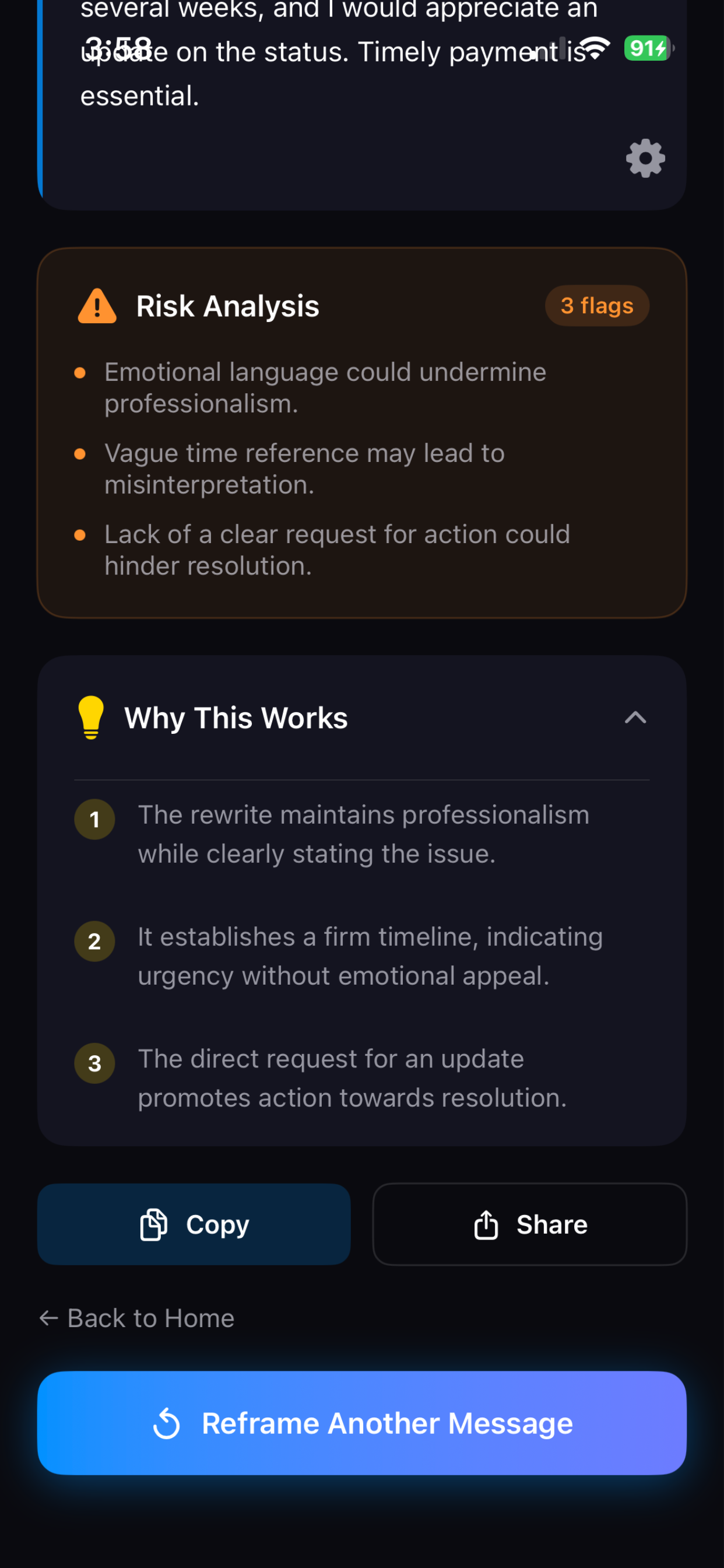 Reframe - Message Rewriter