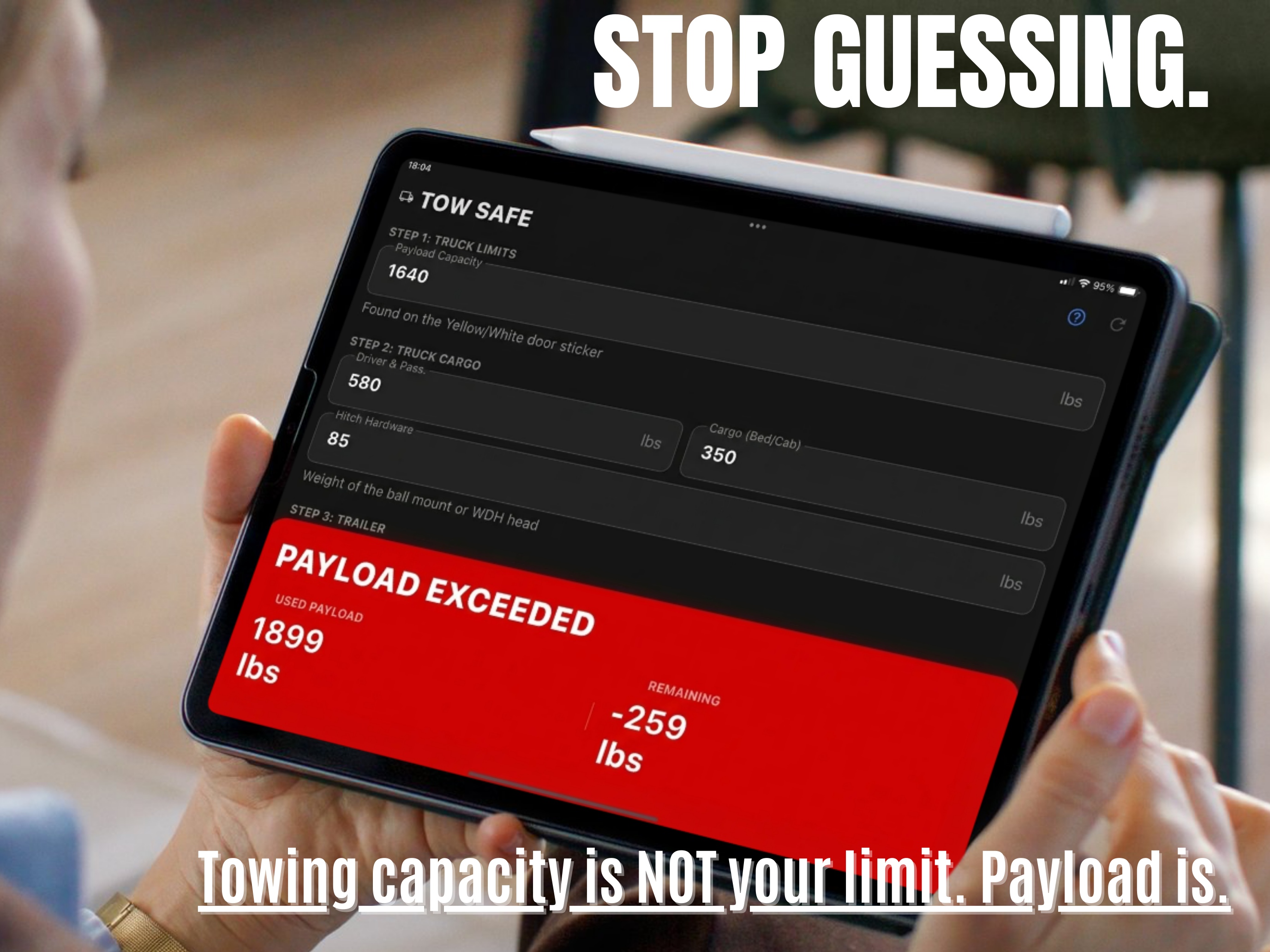 Tow Safe: Truck Payload Calc