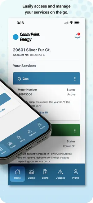 CenterPoint Energy My Account screenshot 2