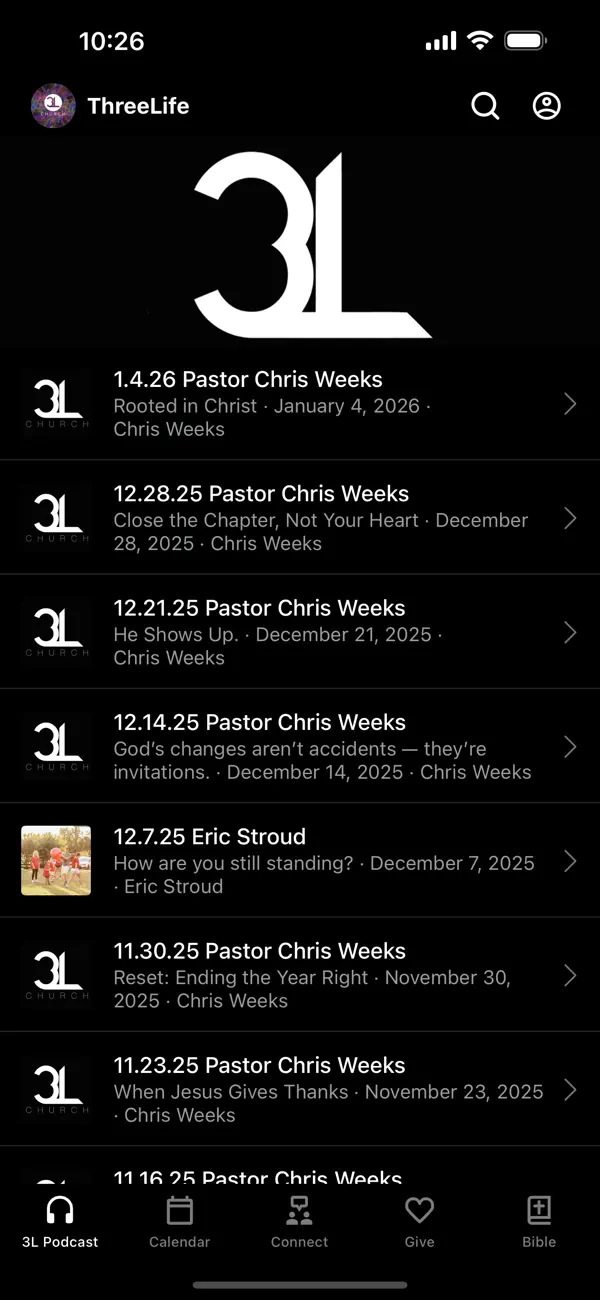 Screenshot #1 pour ThreeLife Church