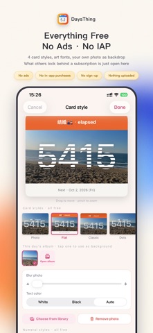 DaysThing - Countdown & Days Screenshot 1 of 6