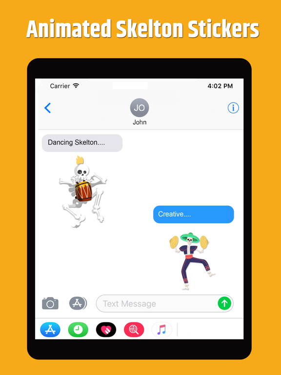 Screenshot #5 pour Animated Skeleton Stickers