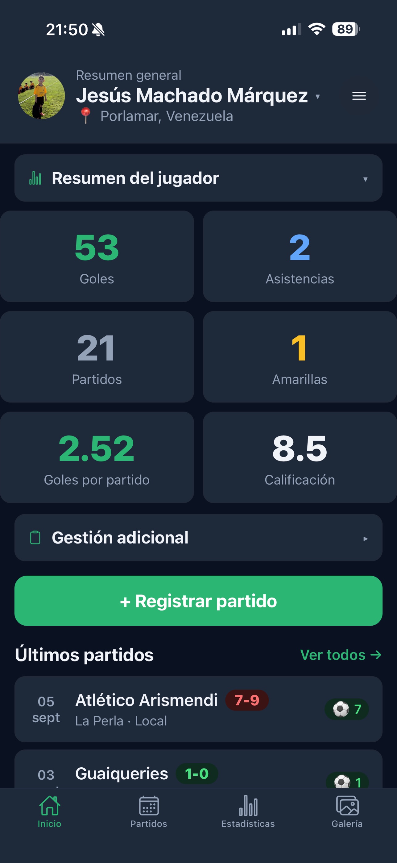 Screenshot 1 of Futbol Stats