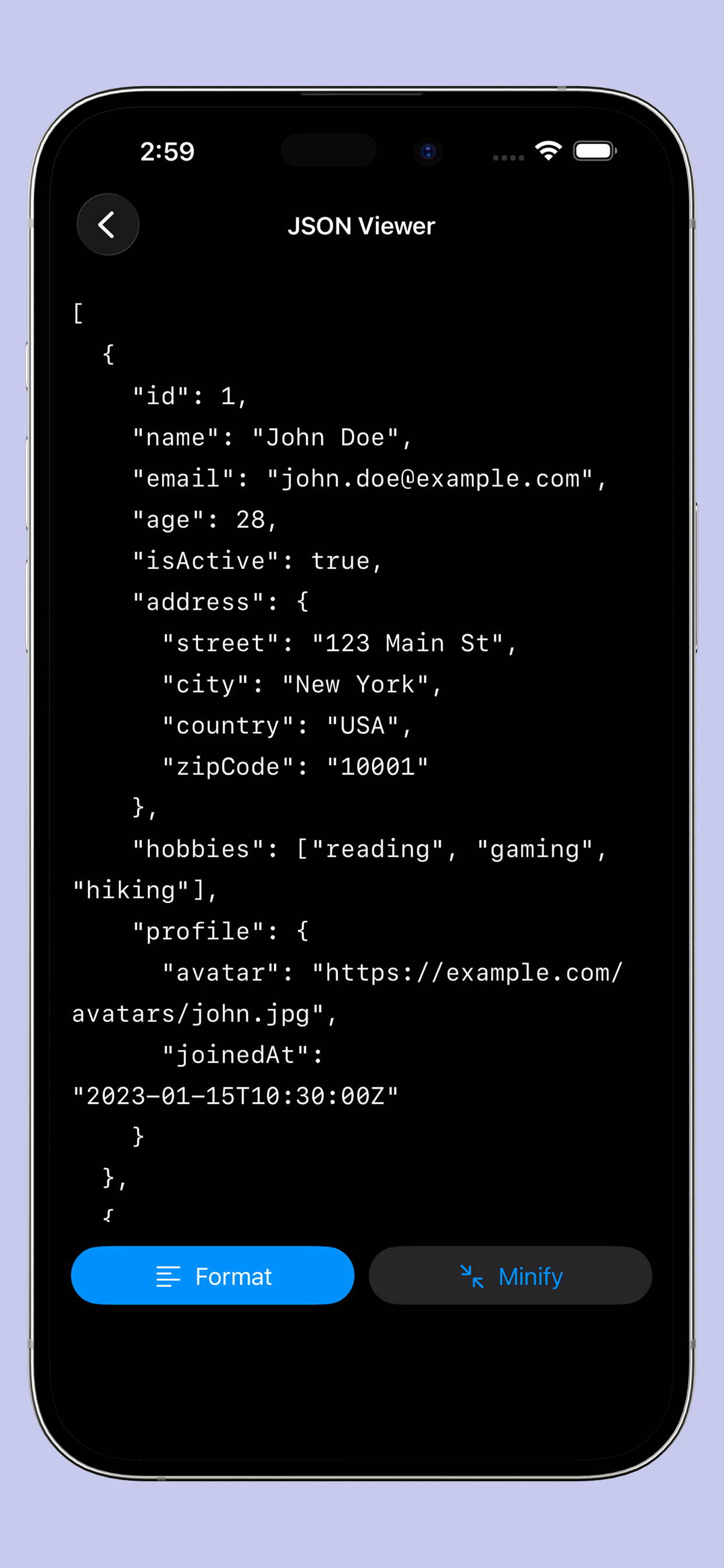 JSON Viewer & Formatter