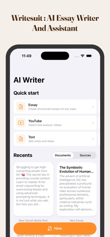 AI Essay Writer: Writesuit screenshot