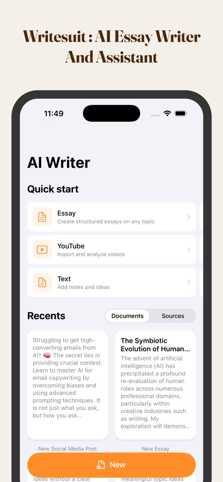 AI Essay Writer: Writesuit screenshot 3
