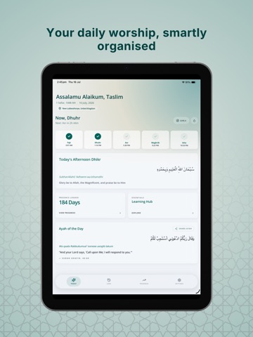 Deenah: Salah Alerts & Tracker iPad screenshot
