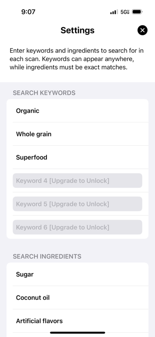 Food Ingredient Scanner Screenshot 8 of 8