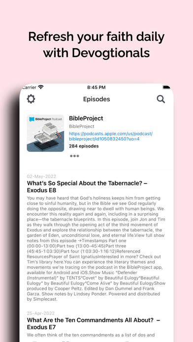Bible Podcast Player Screenshot
