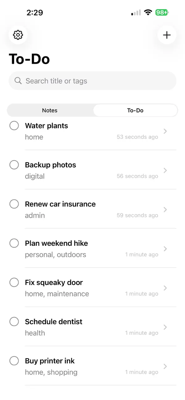 #2. Secure Local Notes (iOS) Ved: Daniel Collinsworth