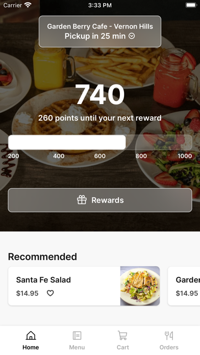 Garden Berry Cafe iPhone screenshot 1 - Food & Drink app