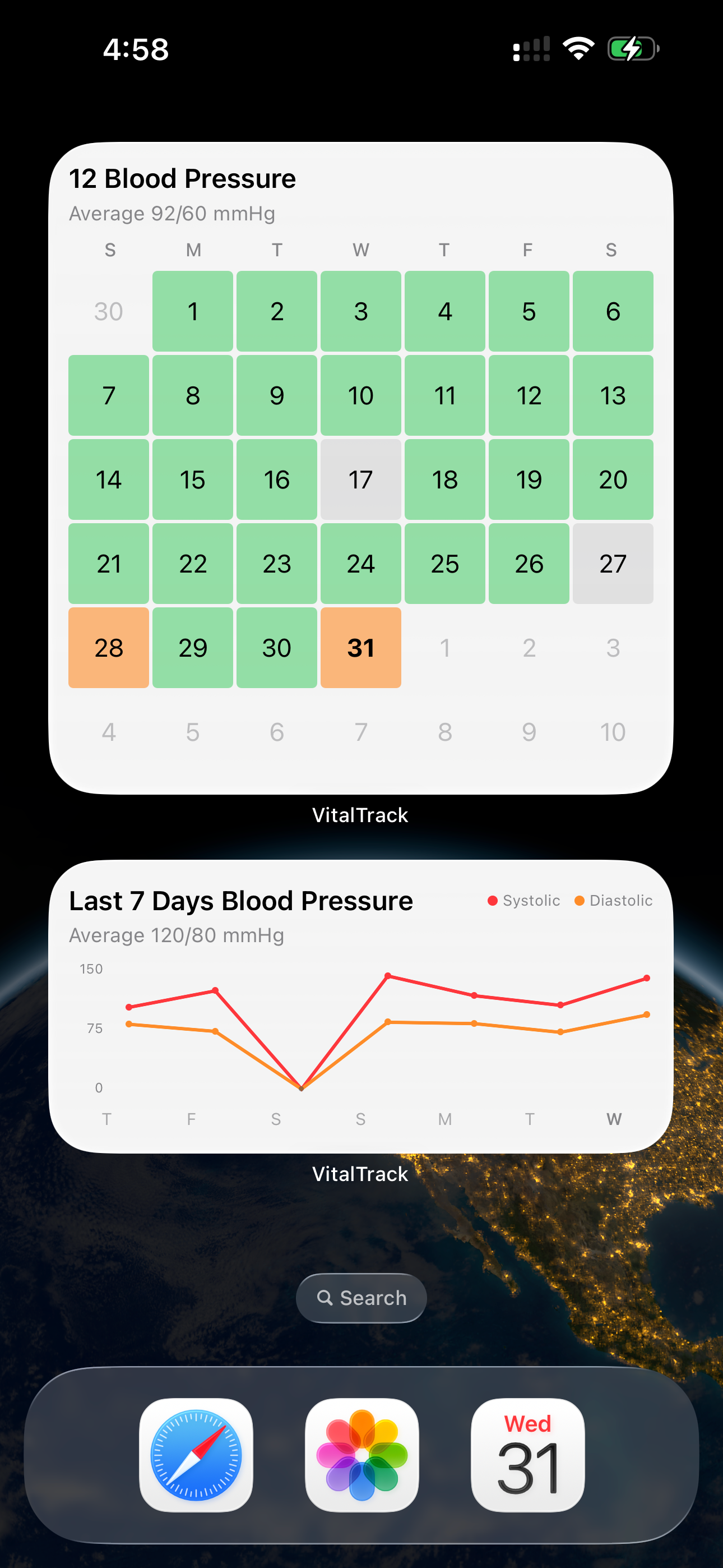 Senior Blood Pressure Log screenshot 3