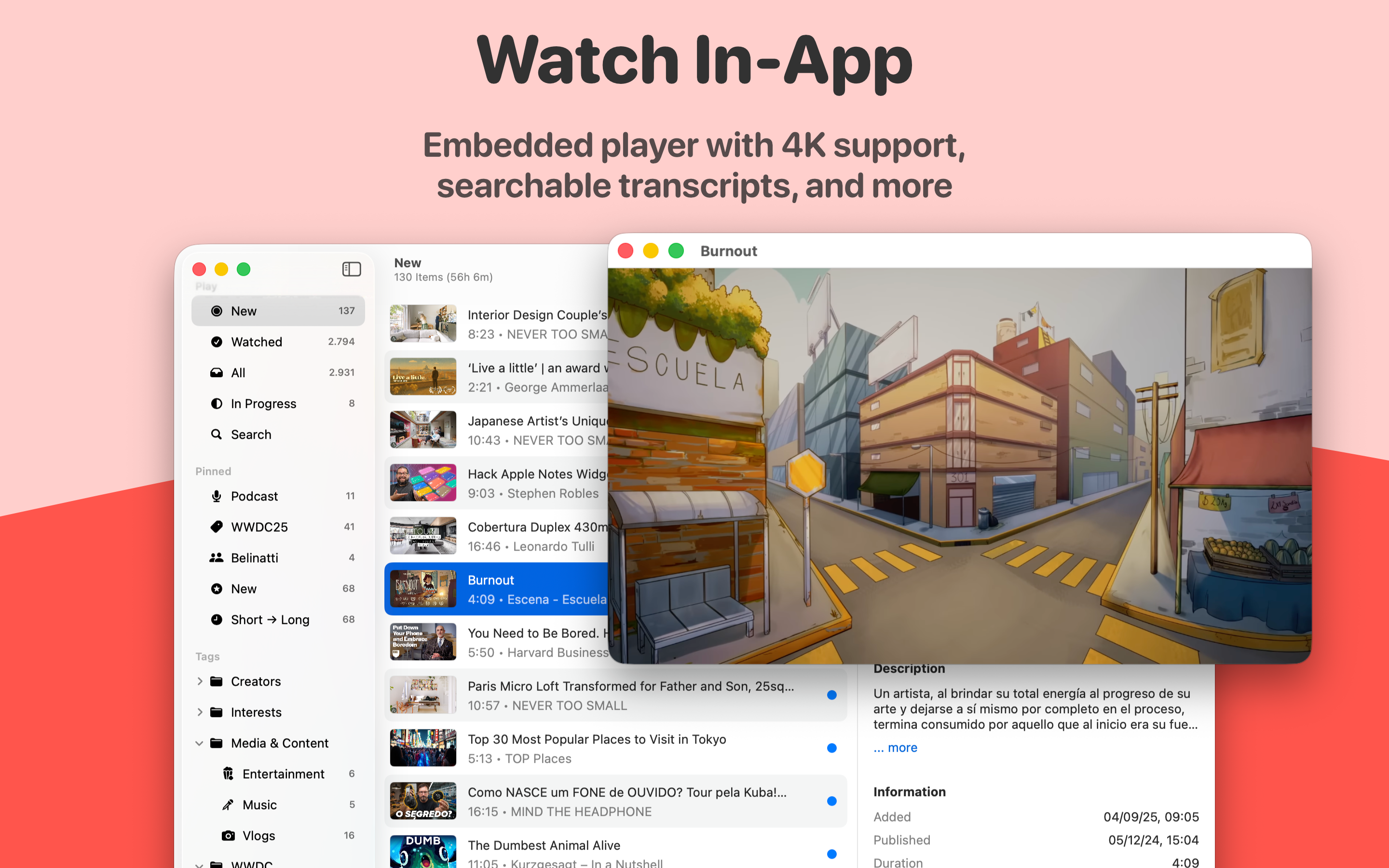 Play: Save Videos Watch Later