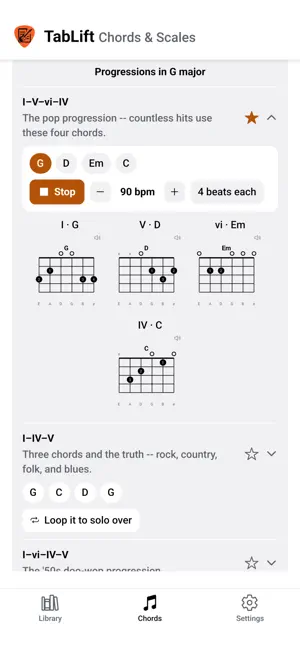 TabLift -Tabs, Chords & Scales screenshot 2