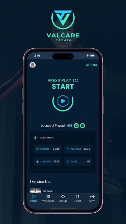 Valcare Tabata and HIIT Timer