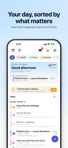 Horizon: Calendar Highlights iPhone screenshot