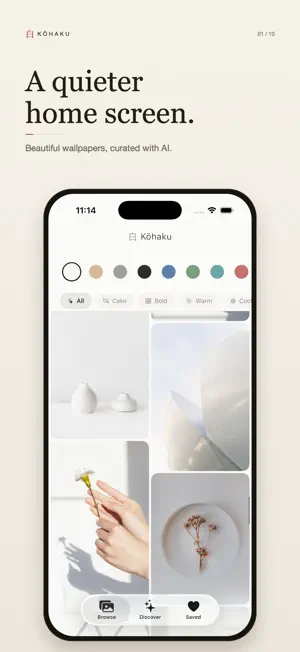 Kōhaku : AI Wallpaper. No Ads screenshot 1
