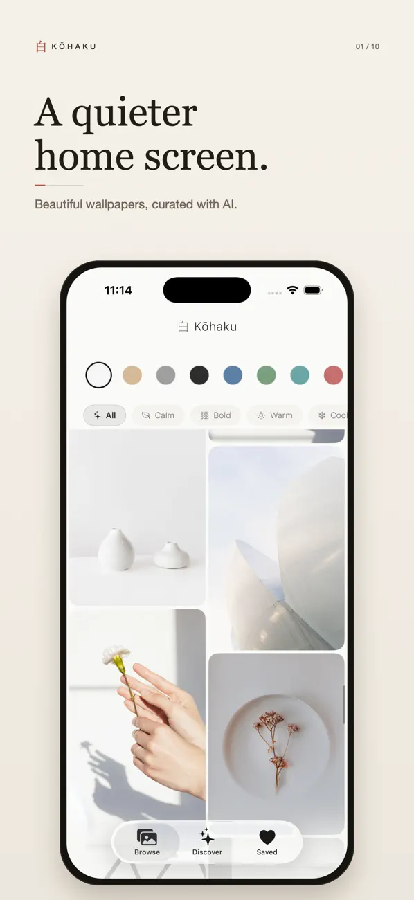 Screenshot #1 pour Kōhaku: Fonds d'Ecran IA