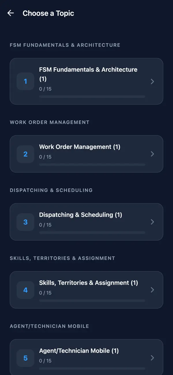 Screenshot #2 pour CIS-FSM ServiceNow Prep
