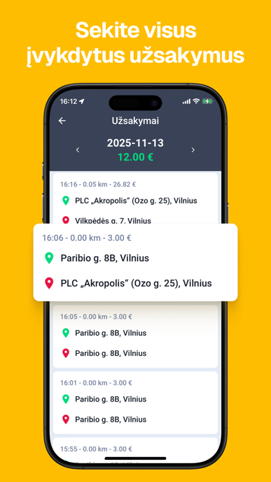 Etransport - Vairuotojams iPhone screenshot 2 - Business app