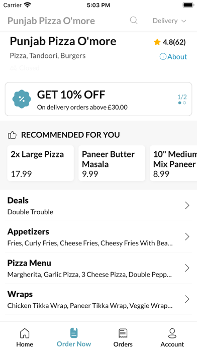 Punjab Pizza Omore Screenshot