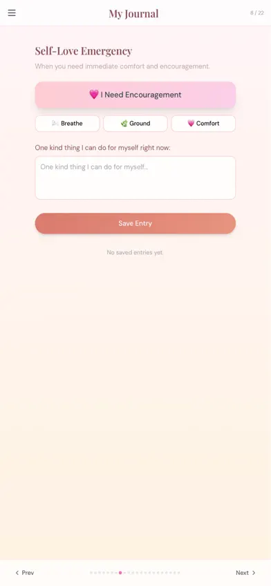 Be Gentle: Self Love Journal screenshot 3
