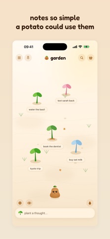 spudnote: calm notes iPhone screenshot