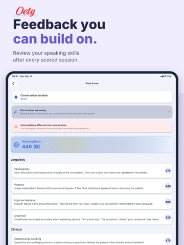 Oety: OET AI Exam Practice iPad screenshot