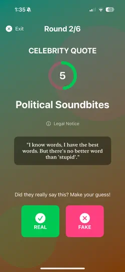 Screenshot von SuperLiar auf dem iPhone 4